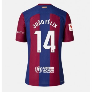 Lacne Ženy Futbalové dres Barcelona Joao Felix #14 2023-24 Krátky Rukáv - Domáci